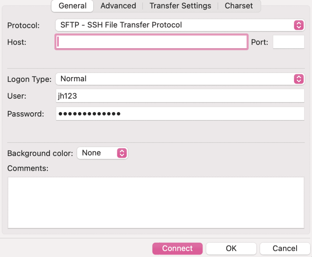 connect to site files